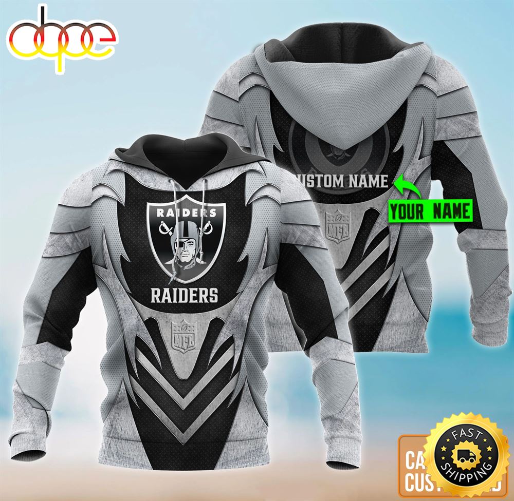 Las Vegas Raiders All-Over Print Hoodie T-Shirt Zip Hooded Sweatshirt