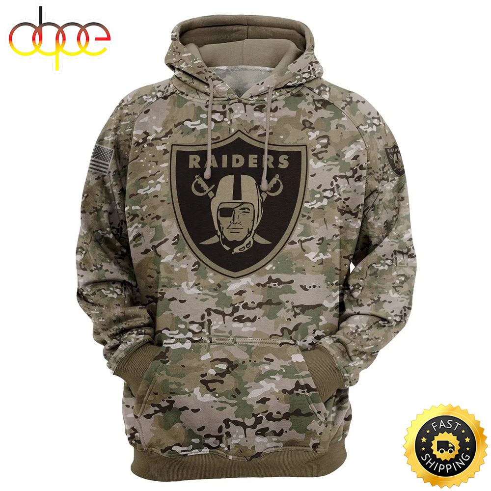 Las Vegas Raiders Hoodie Army Graphic Sweatshirt Pullover Gift For Fans