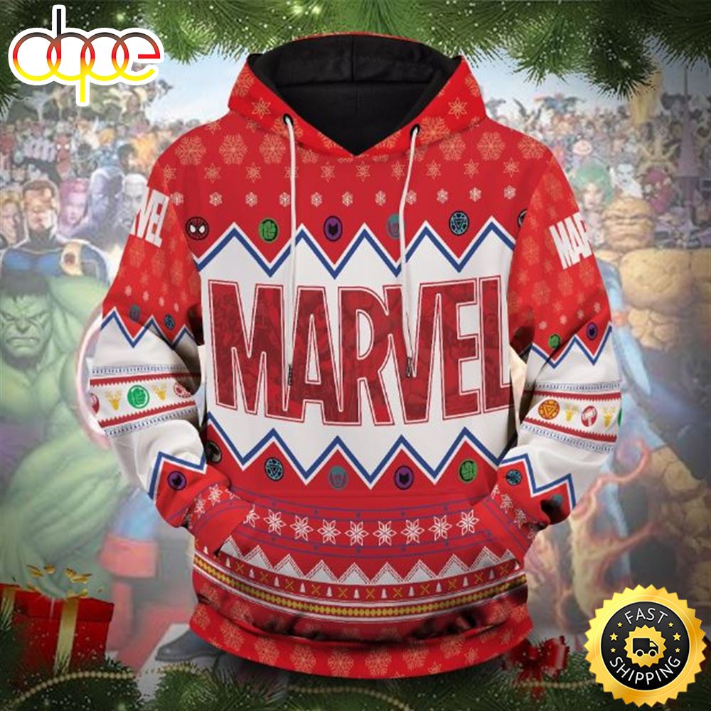 Marvel Merry Christmas 2022 Marvel Christmas All Over Print Shirt