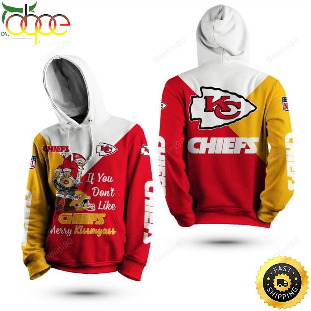 Merry Kissmyass Santa Claus Xmas Kansas City Chiefs NFL 3d shirt hoodie sweatshirt Shop Owl Fashion
