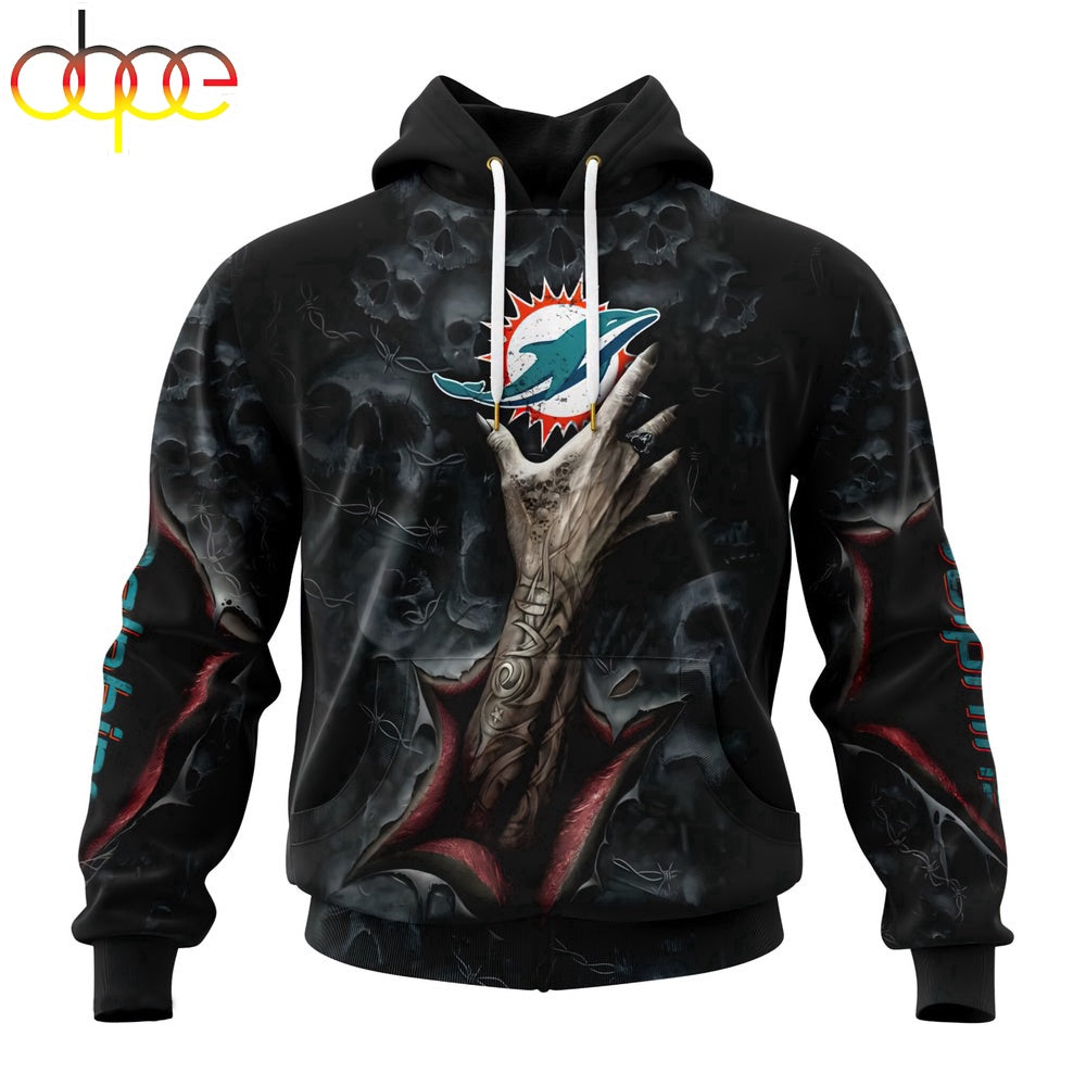 Miami Dolphins All Over Print Hoodie Shirt Gift For Fans