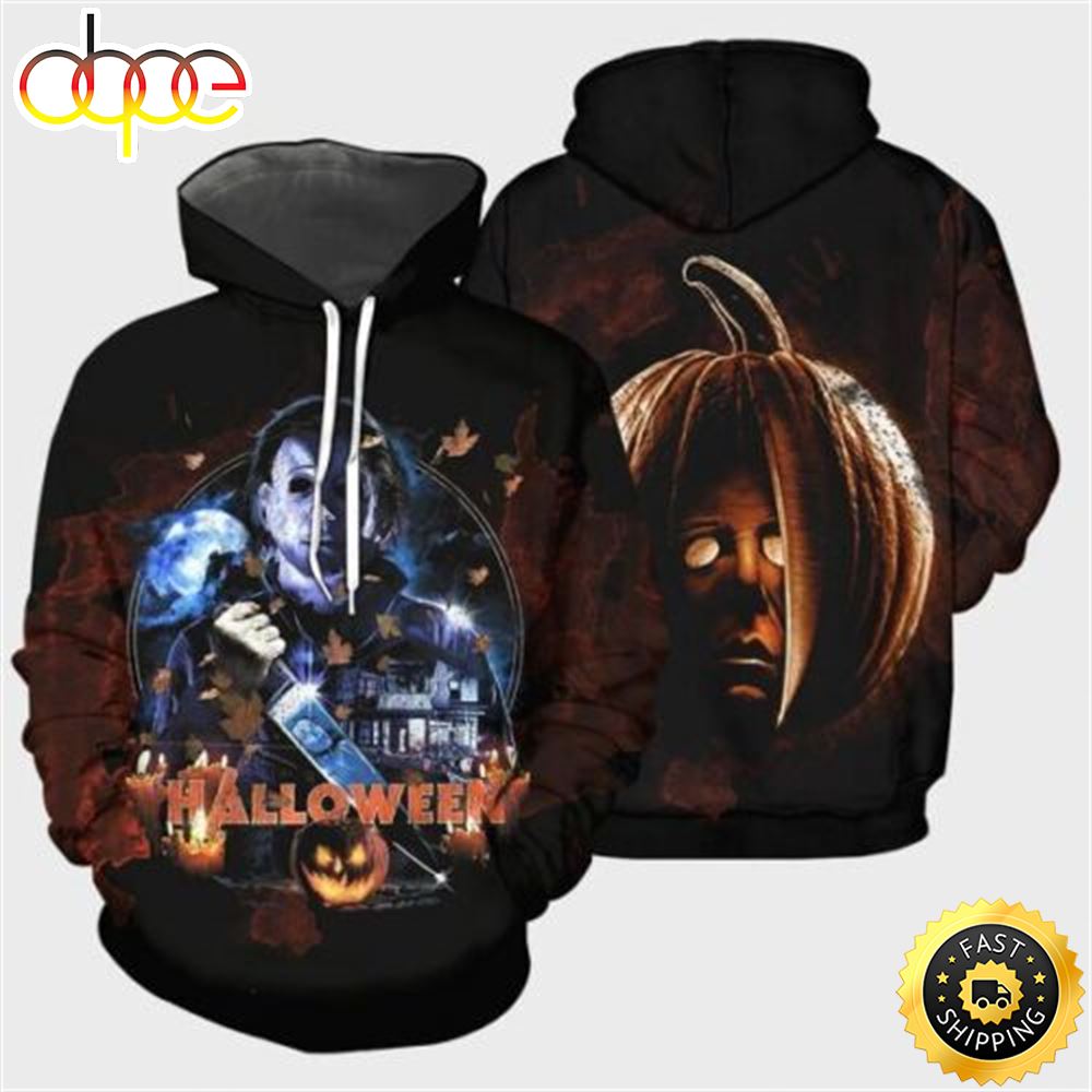 Michael Myers Pumpkin Hoodie Us Size All Over Print Father Day