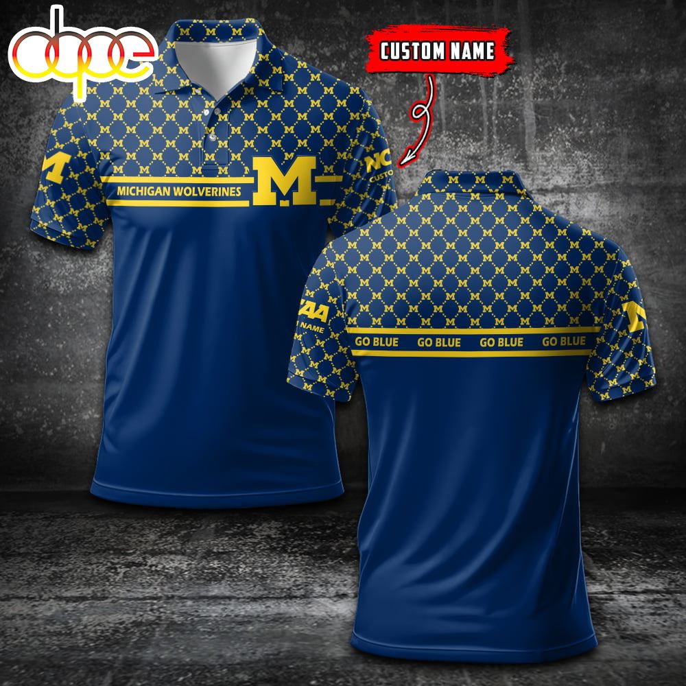 Michigan Wolverines Custom Name Sports For Fan Polo Shirt