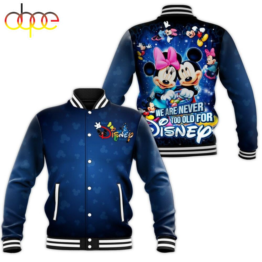 Mickey And Minnie Mouse Baseball Jacket