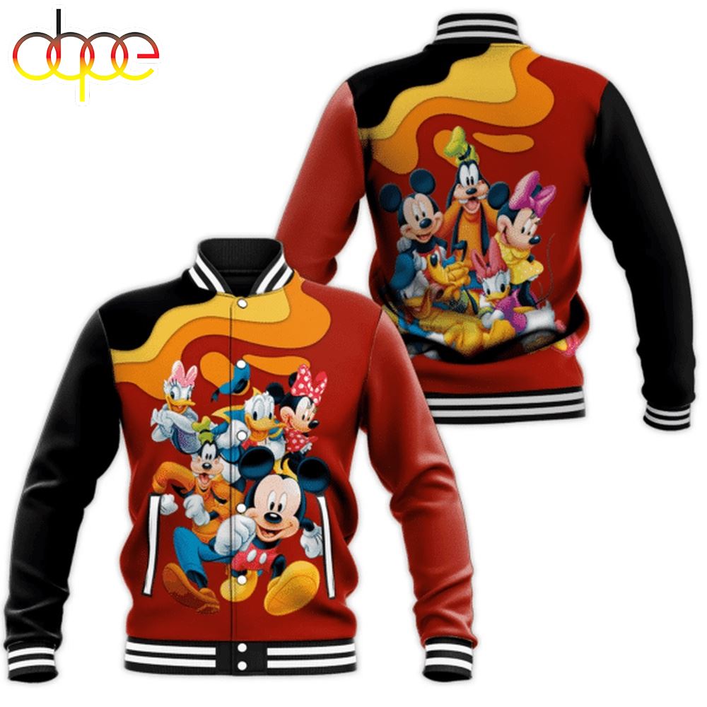 Mickey Mouse And Friends Comics Cartoon Gift Lover Baseball Jacket