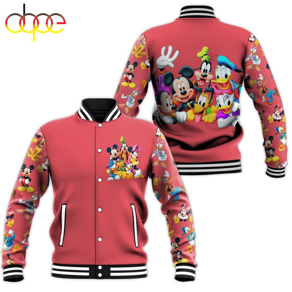 Mickey Mouse And Friends Comics Disney Cartoon Gift Lover Baseball Jacket