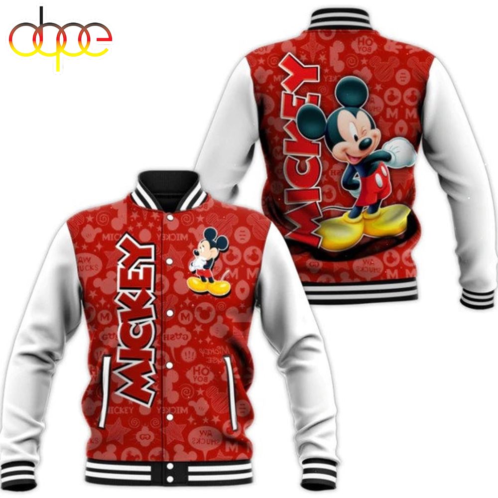 Mickey Mouse Disney Cartoon Gift Lover Ver Baseball Jacket