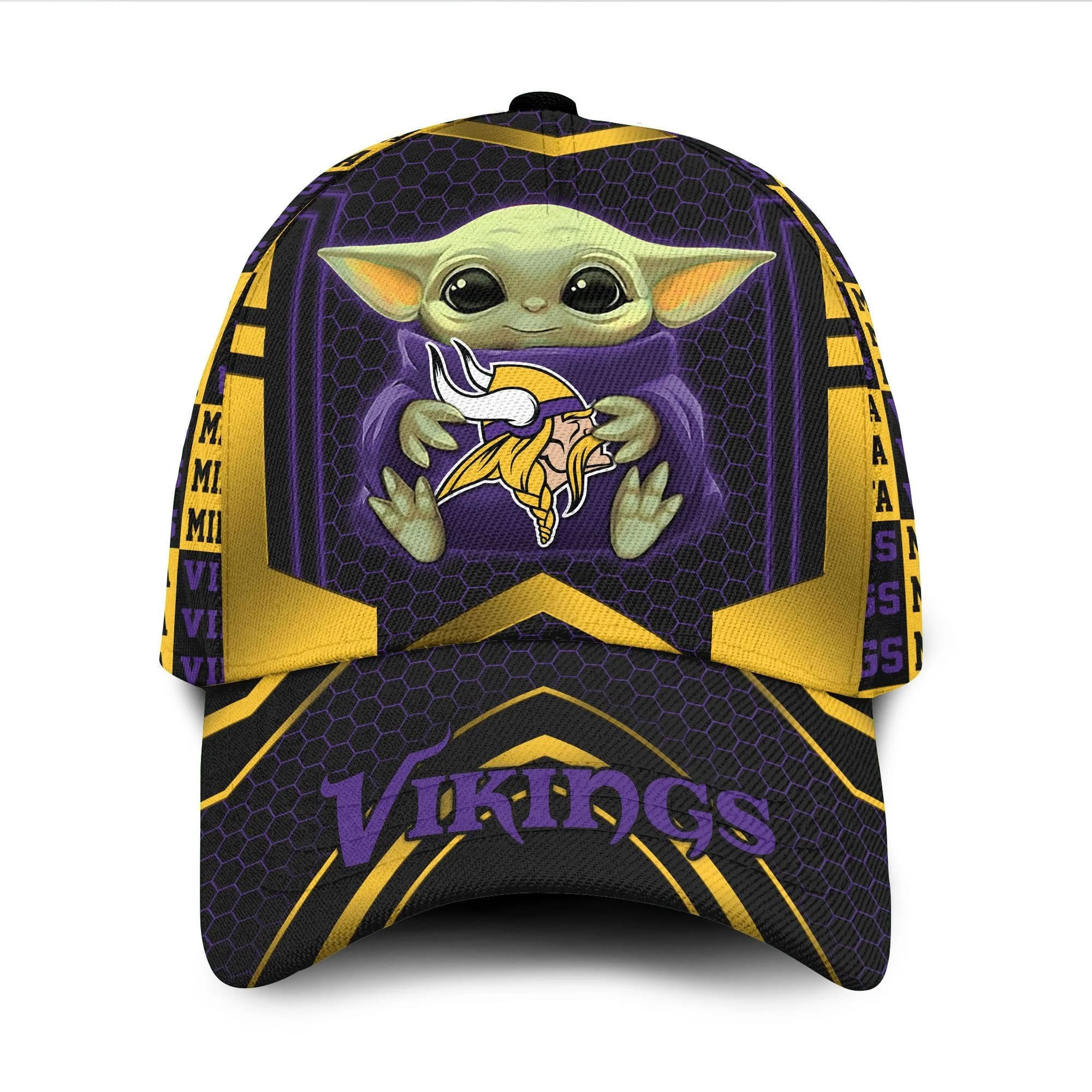 Minnesota Vikings Baby Yoda All Over Print 3D Classic Cap