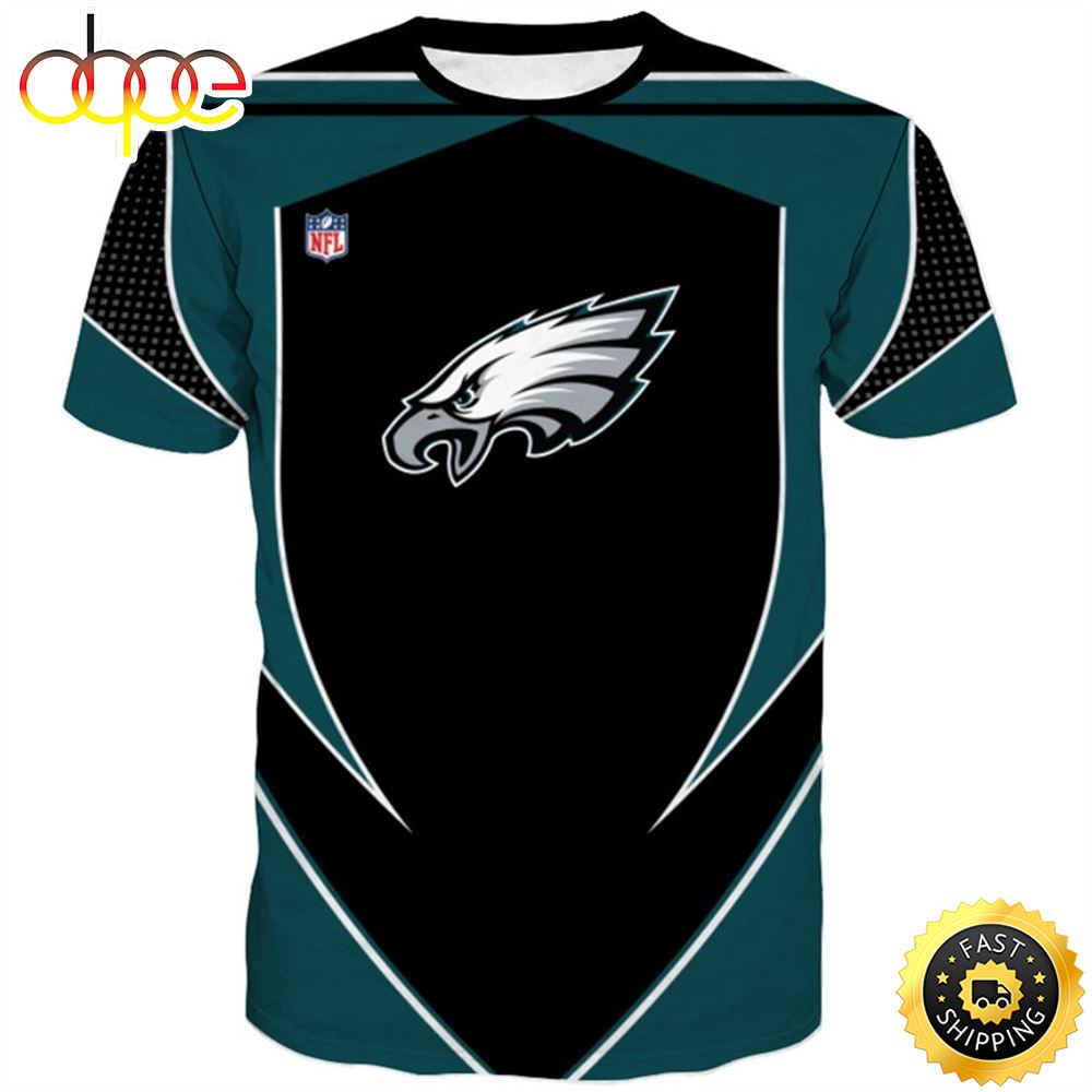 N.F.L.Philadelphia Eagles And Eagles Logo 3D T-shirt All Over Print Shirt