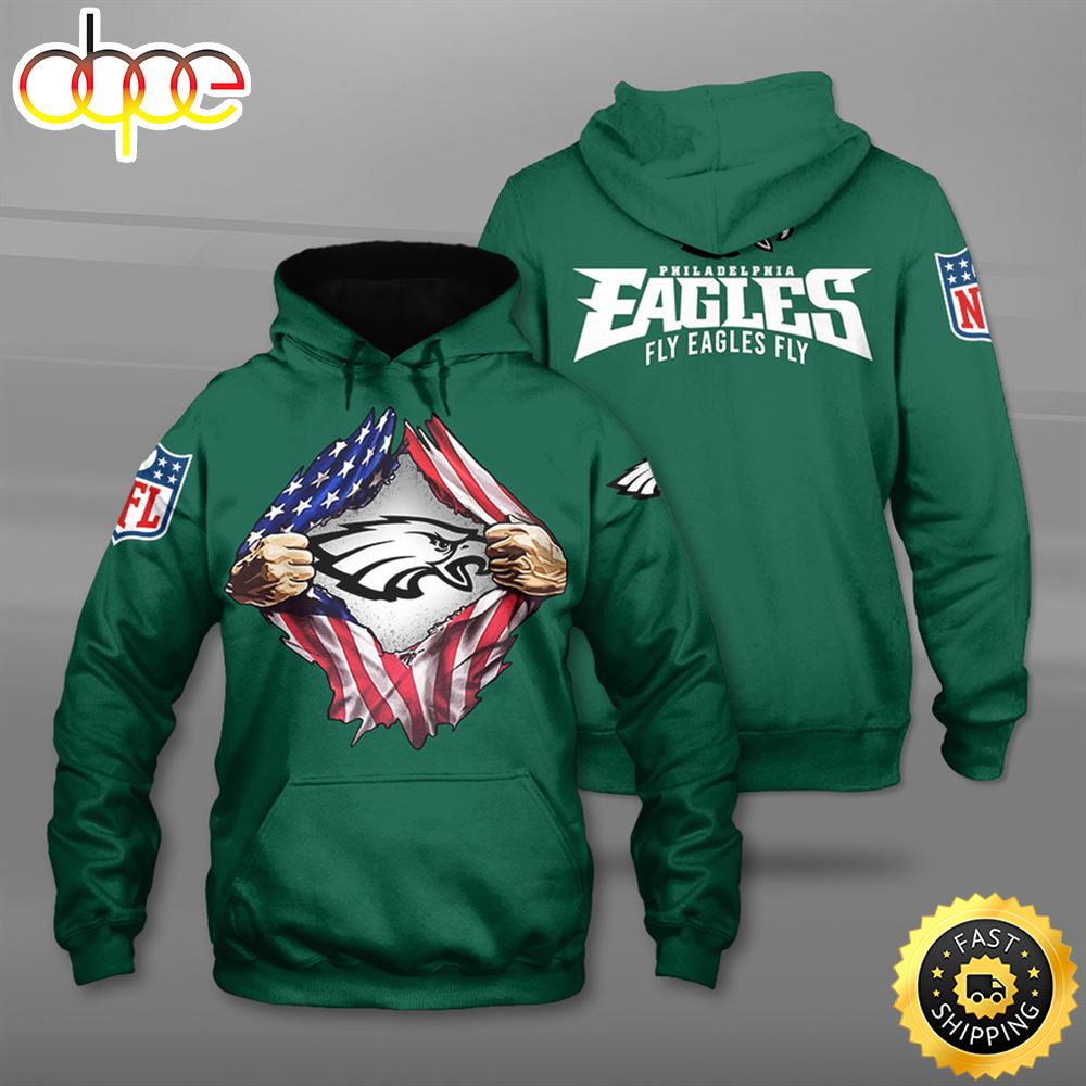 N.F.L.Philadelphia Eagles &amp; Fly Eagles Fly 3D Hoodie All Over Print Shirt