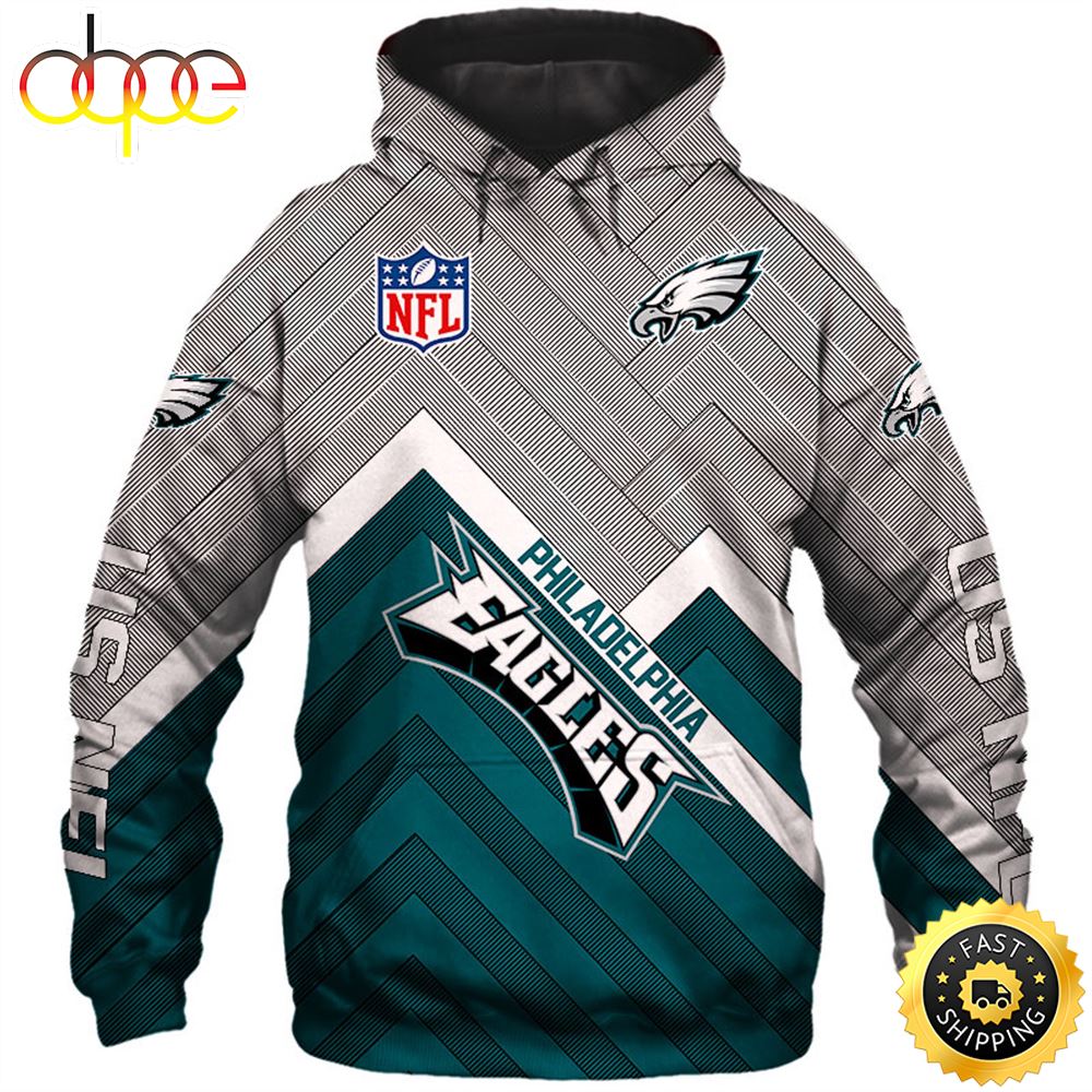 N.F.L.Philadelphia Eagles Pullover &amp; NFL Logo 3D Hoodie All Over Print Shirt
