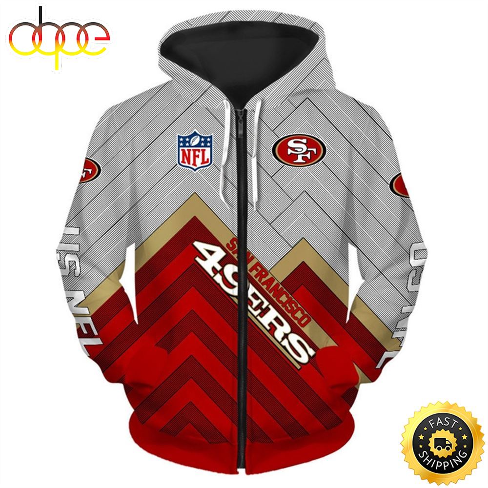 N.F.L.San Francisco 49ers Logos &amp; Official 49ers Team Colors 3d All Over Print Shirt