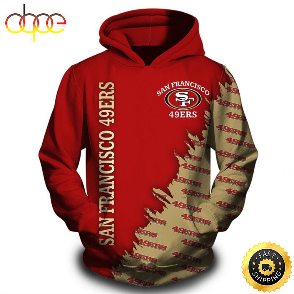 N.F.L.San Francisco Classic 49ers Team Colors  All Over Print Shirt