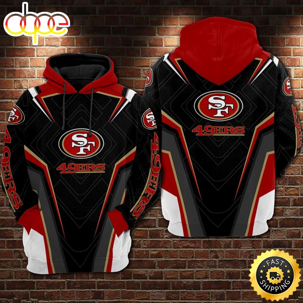 N.F.L.San Francisco Official 49ers Team Colors All Over Print Shirt