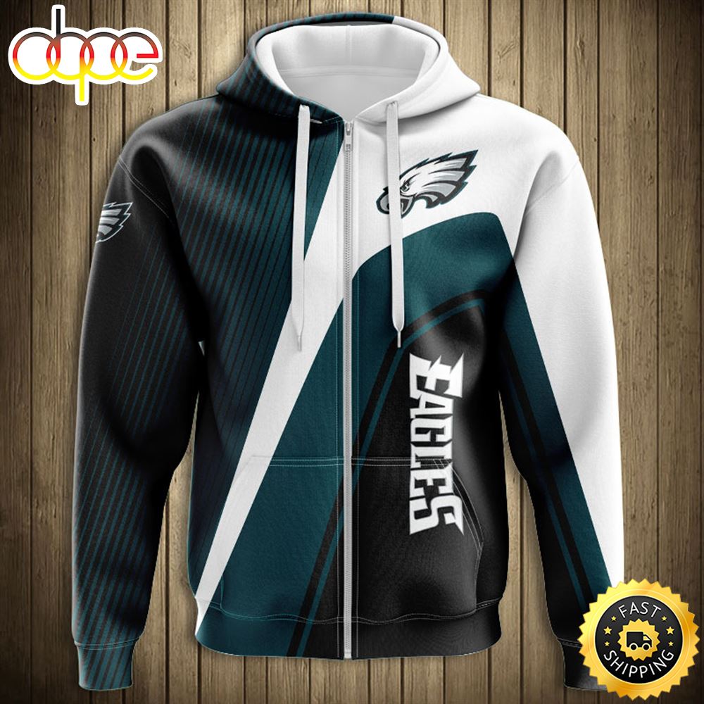 N.F.L Eagles Logos 3D Hoodie All Over Print Shirt