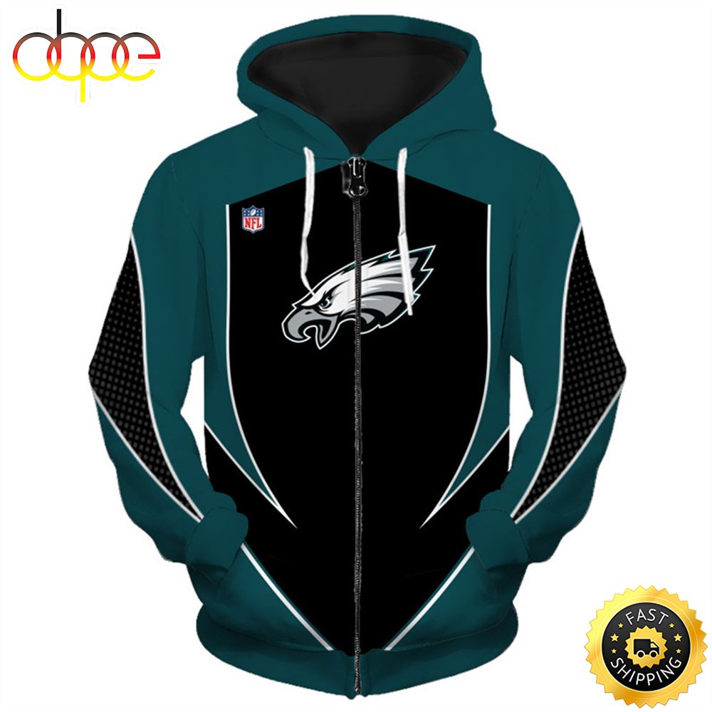 N.F.L Eagles &amp; NFL Eagles Logo 3D Hoodie All Over Print Shirt
