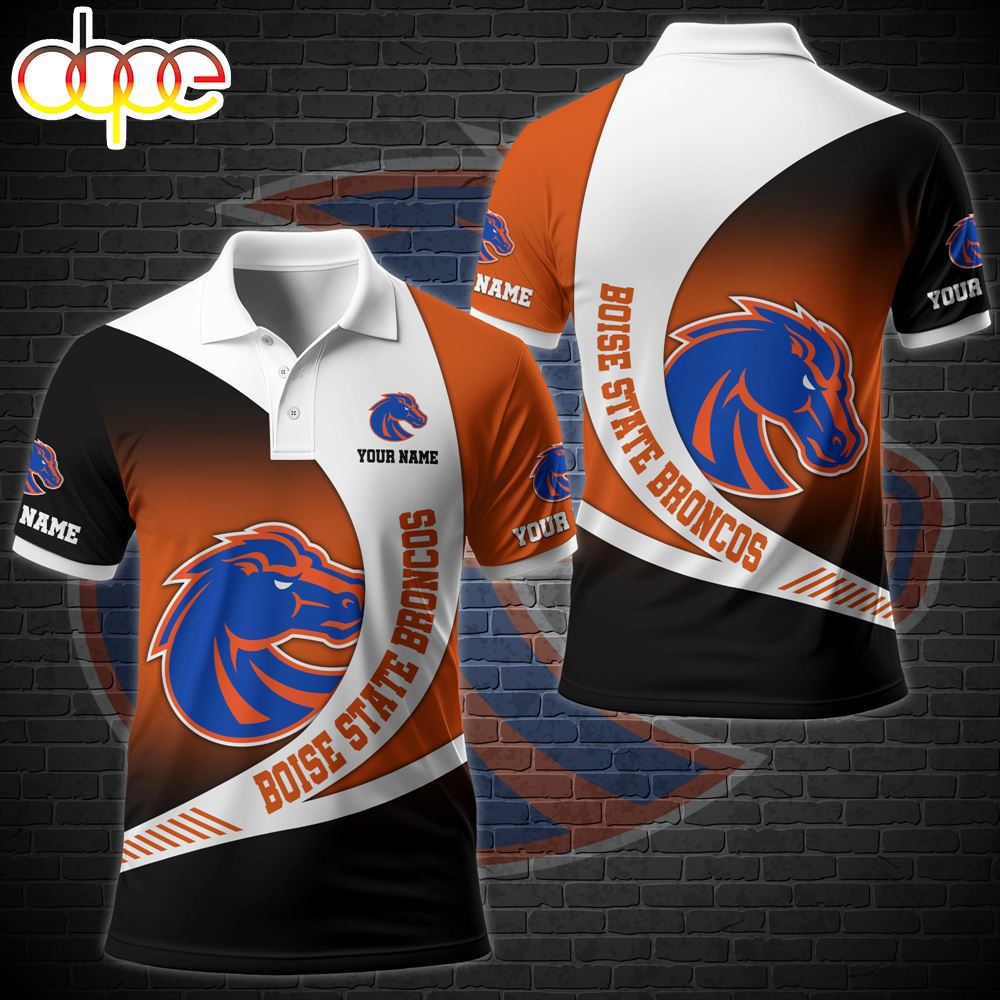 NCAA Boise State Broncos Team Polo Shirt Custom Your Name