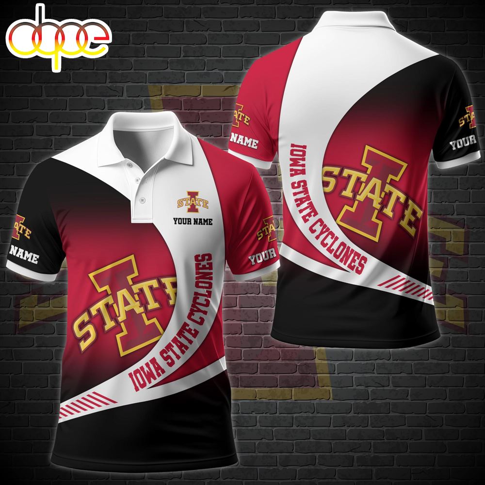 NCAA Iowa State Cyclones Team Polo Shirt Custom Your Name