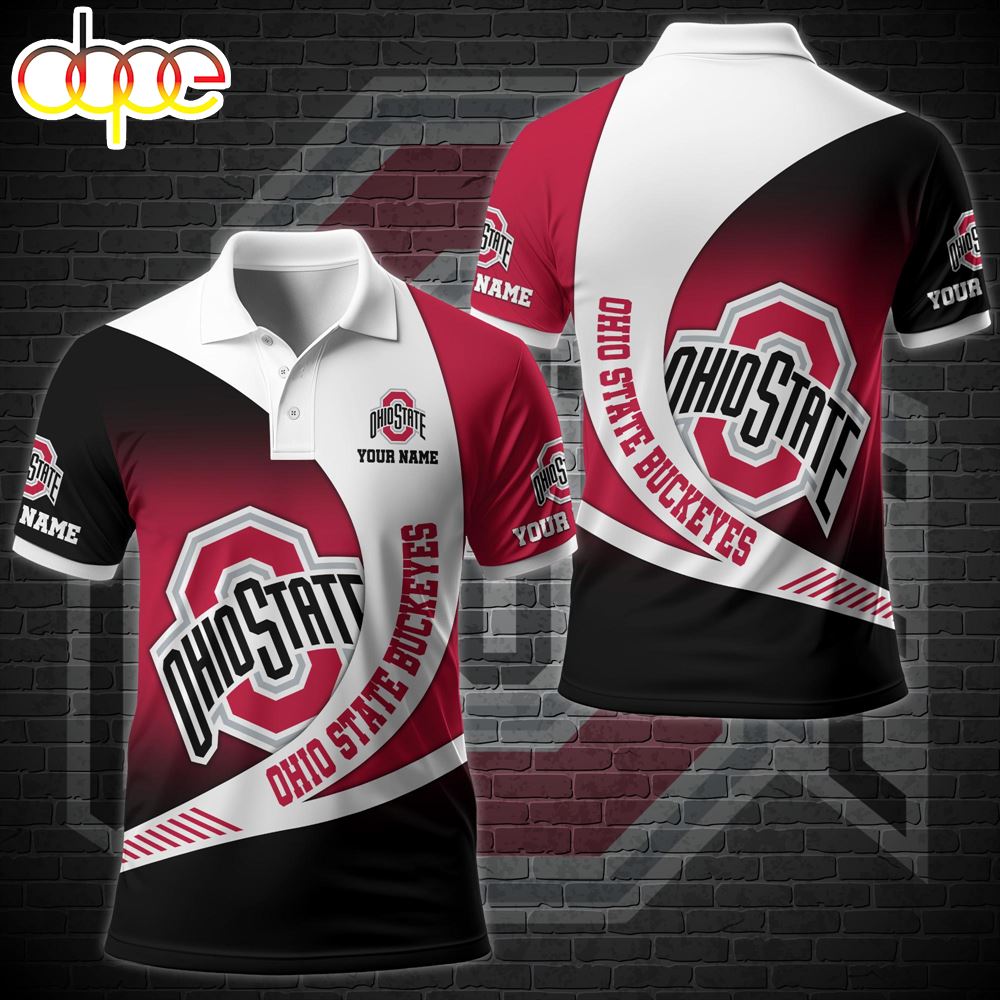 NCAA Ohio State Buckeyes Team Polo Shirt Custom Your Name