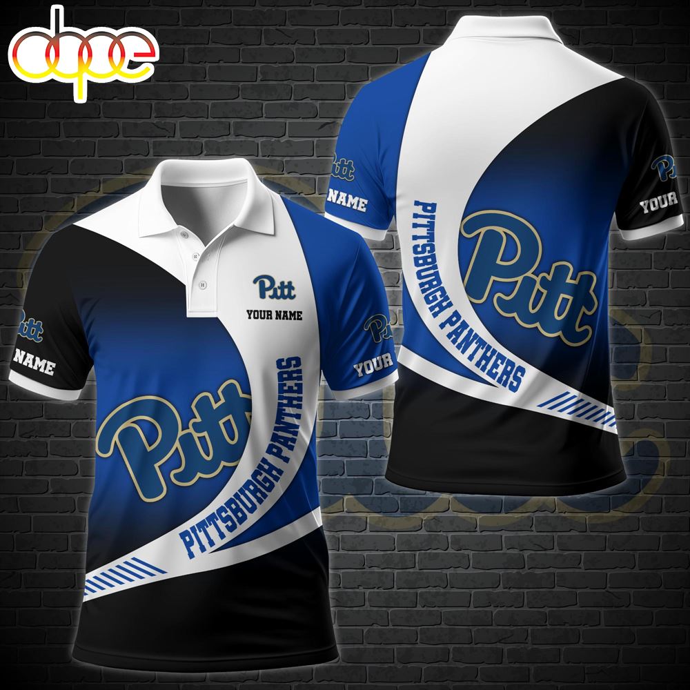 NCAA Pittsburgh Panthers Team Polo Shirt Custom Your Name