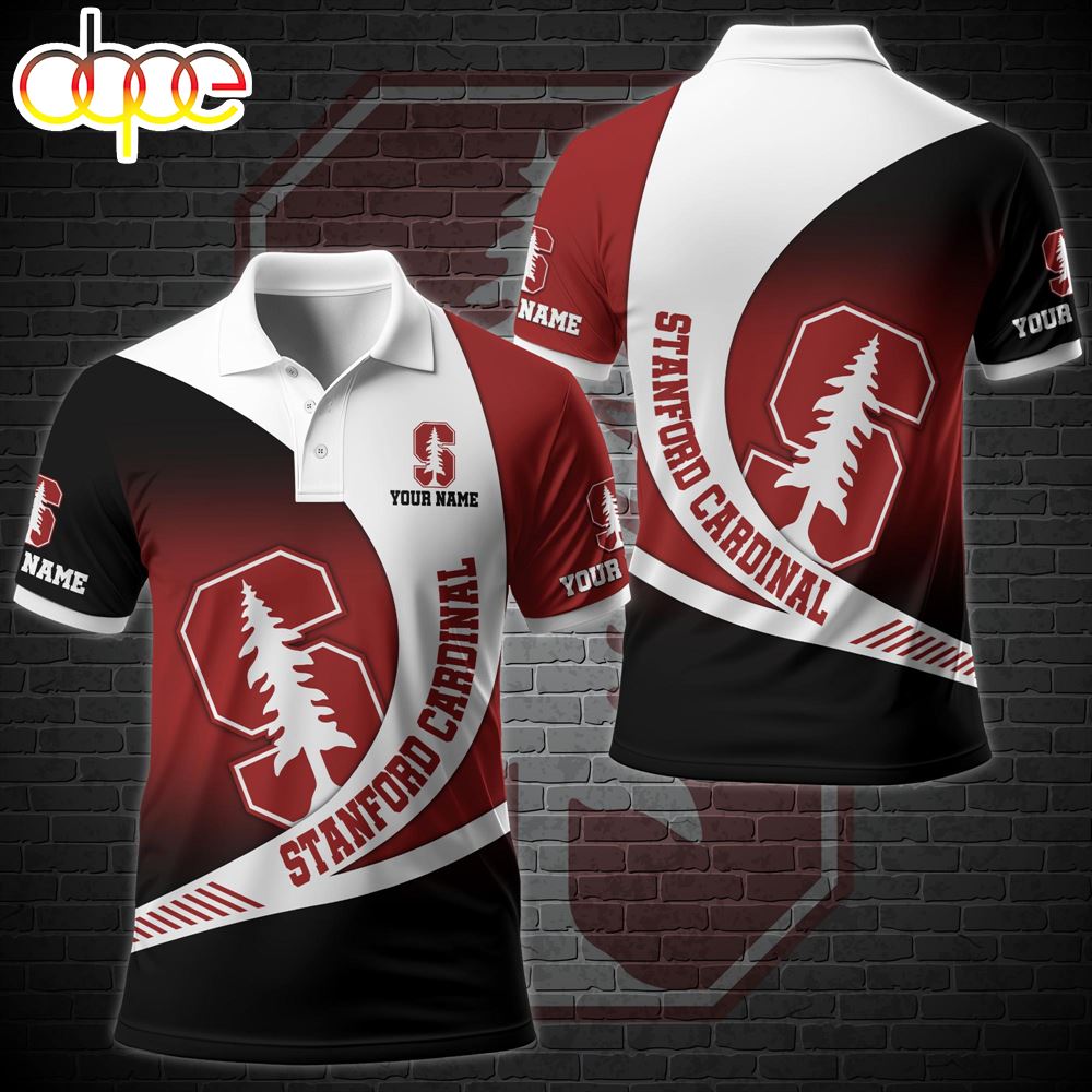 NCAA Stanford Cardinal Team Polo Shirt Custom Your Name