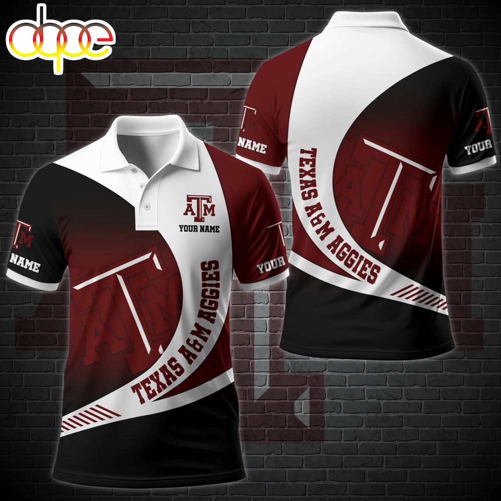NCAA Texas A&amp;M Aggies Team Polo Shirt Custom Your Name