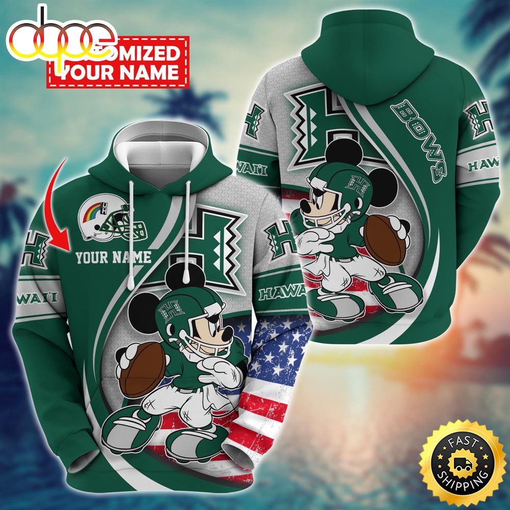 NCAA Hawaii Rainbow Warriors Mickey Custom Hoodie Trending Shirt