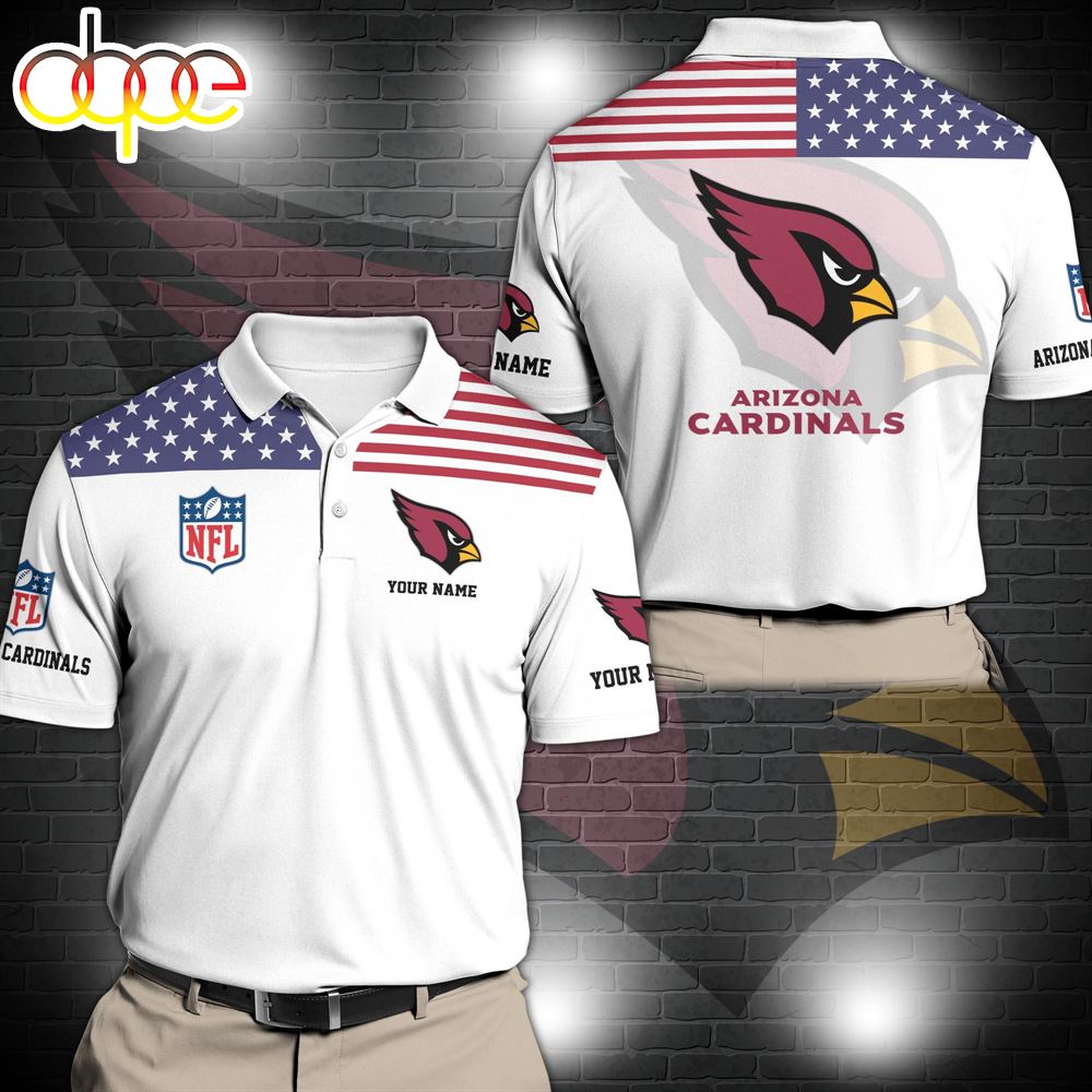 NFL Arizona Cardinals Sport Polo Shirt Custom Your Name