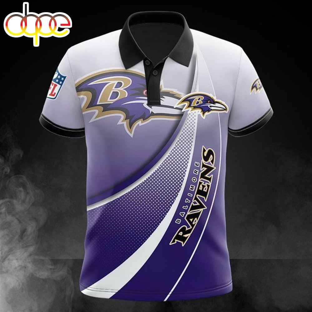 NFL Baltimore Ravens Light Purple Polo Shirt
