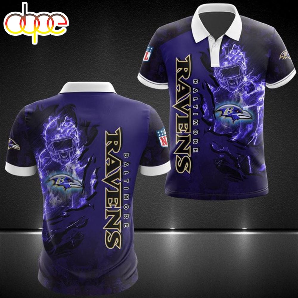 NFL Baltimore Ravens Purple Camo Polo Shirt