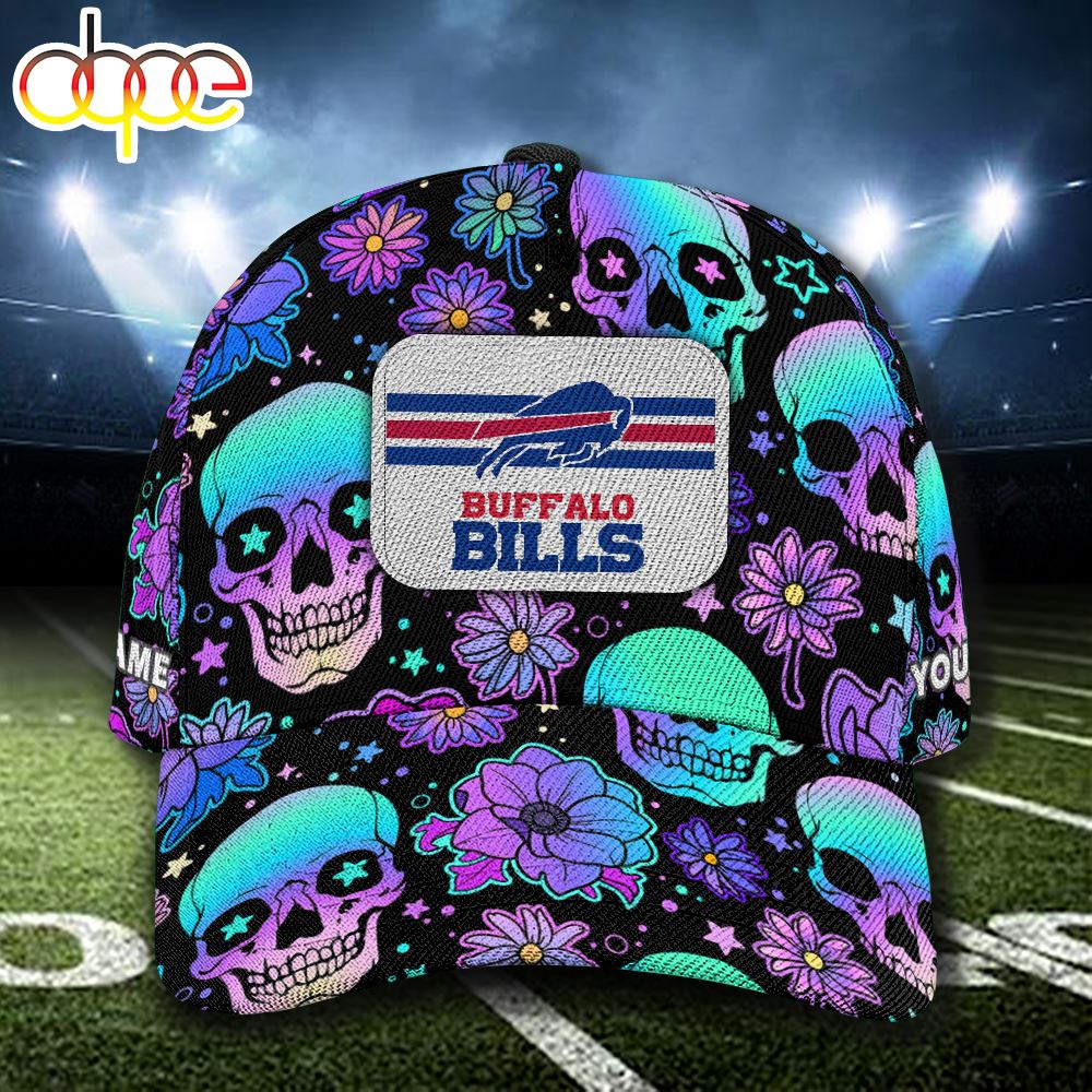 NFL Buffalo Bills Custom Name Cap Skull