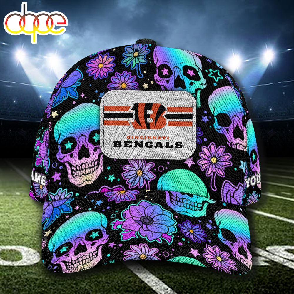 NFL Cincinnati Bengals Custom Name Cap Skull