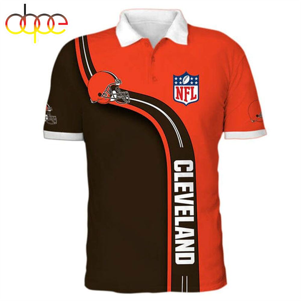 NFL Cleveland Browns Orange Polo Shirt V5