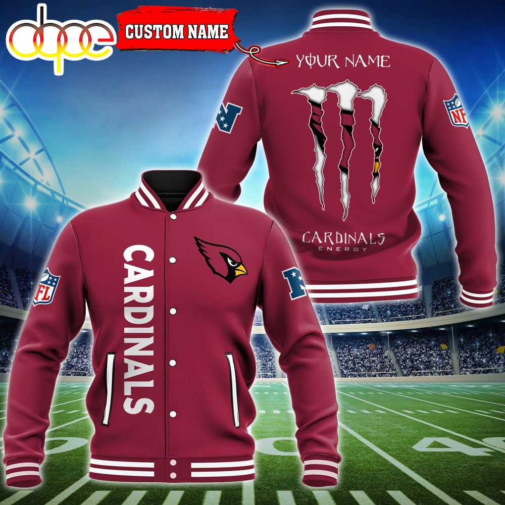 NFL Custom Name Arizona Cardinals Baseball Jacket