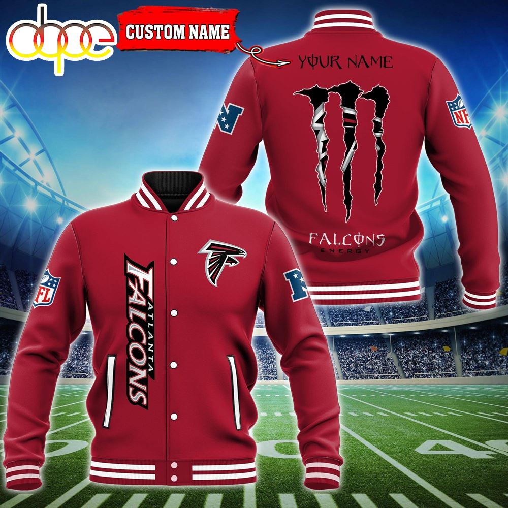 NFL Custom Name Atlanta Falcons Baseball Jacket