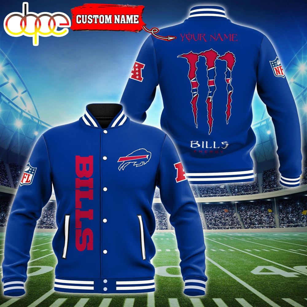NFL Custom Name Buffalo Bills Baseball Jacket