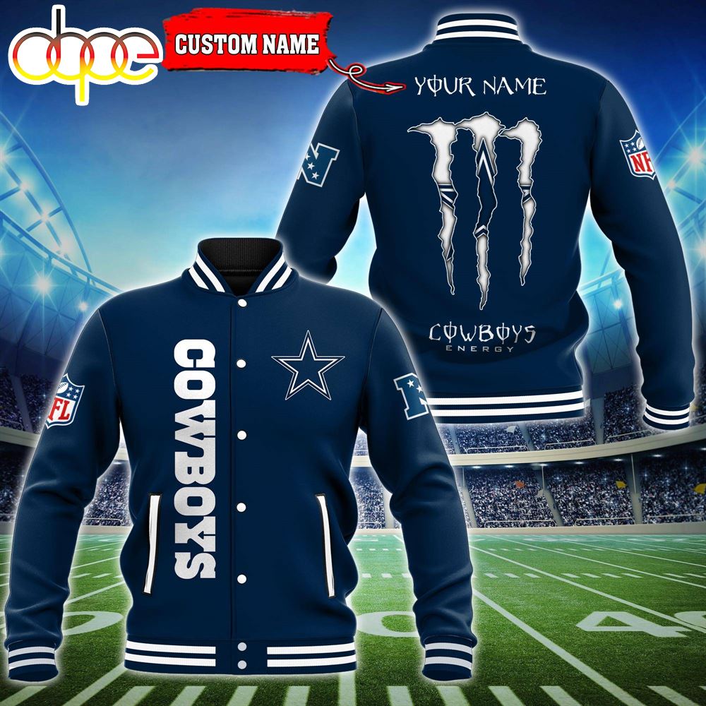 NFL Custom Name Dallas Cowboys Baseball Jacket