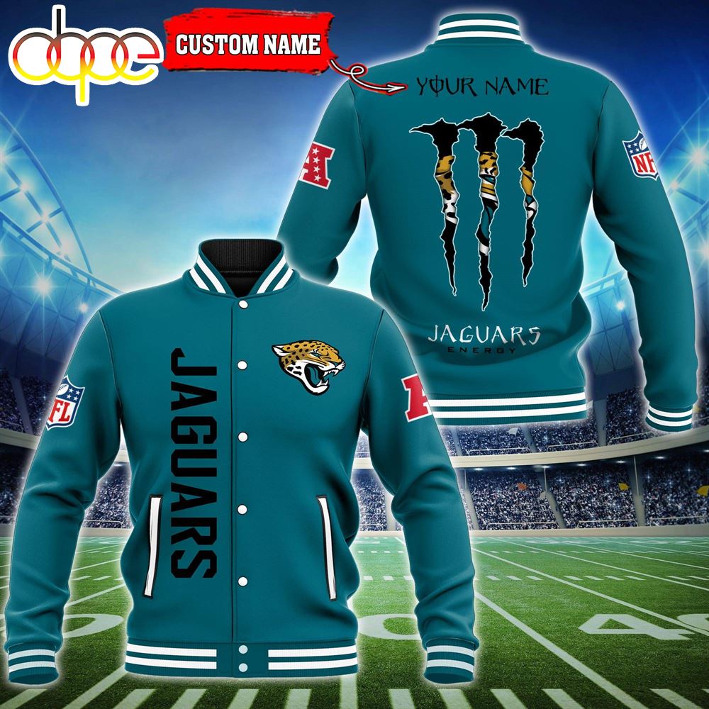 NFL Custom Name Jacksonville Jaguars Baseball Jacket