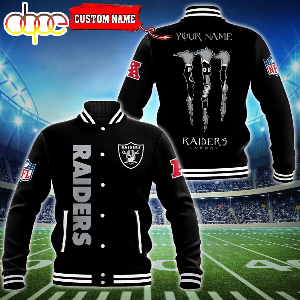 NFL Custom Name Las Vegas Raiders Baseball Jacket