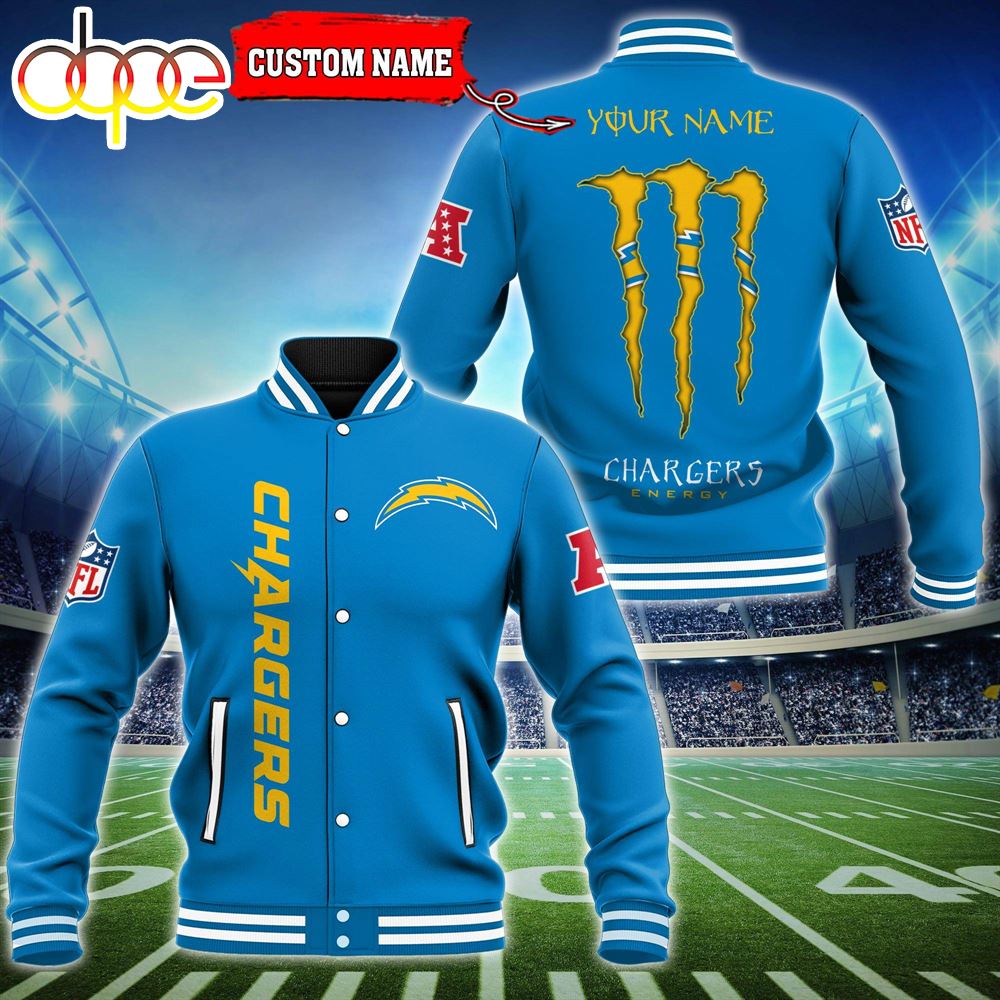 NFL Custom Name Los Angeles Chargers Baseball Jacket