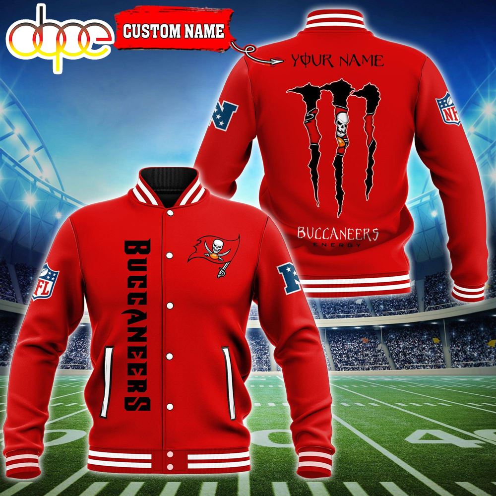 NFL Custom Name Tampa Bay Buccaneers Baseball Jacket