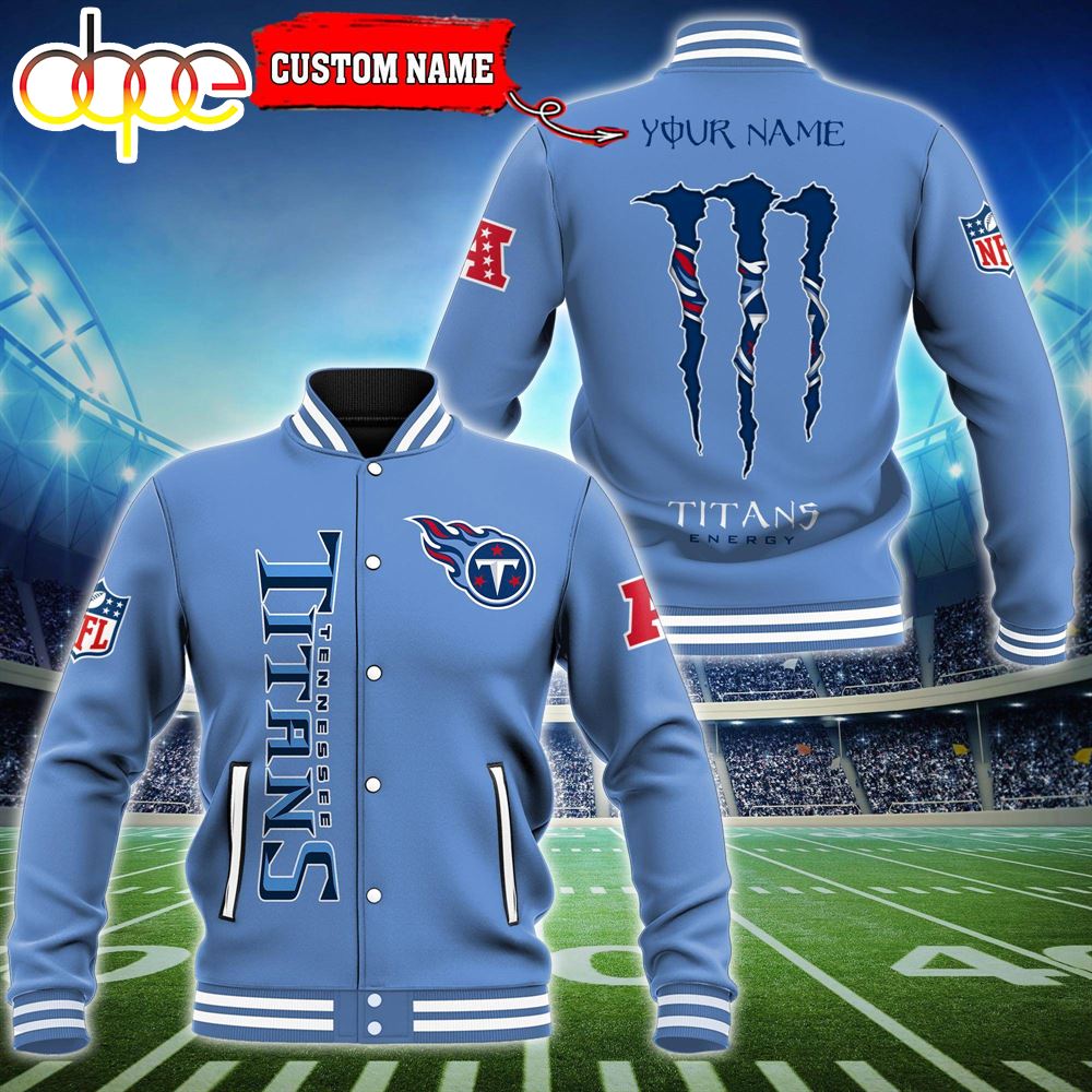 NFL Custom Name Tennessee Titans Baseball Jacket