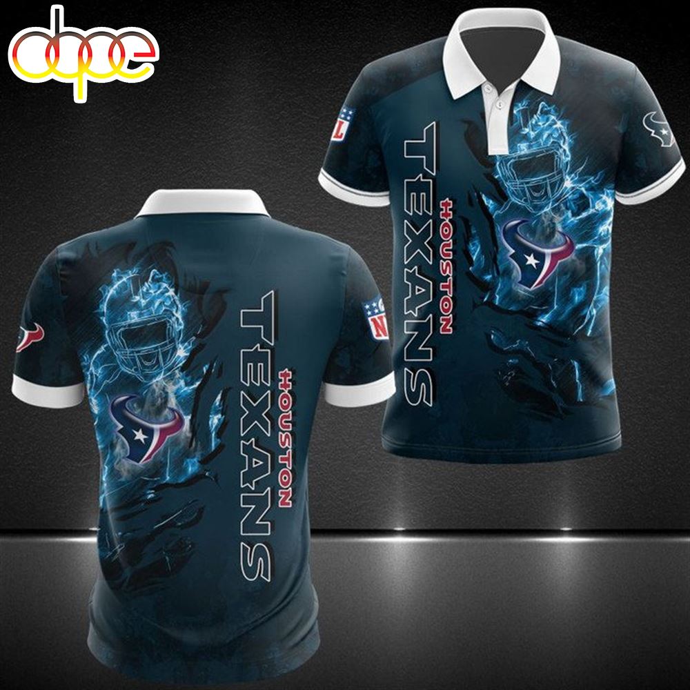 NFL Houston Texans Blue Camo Polo Shirt
