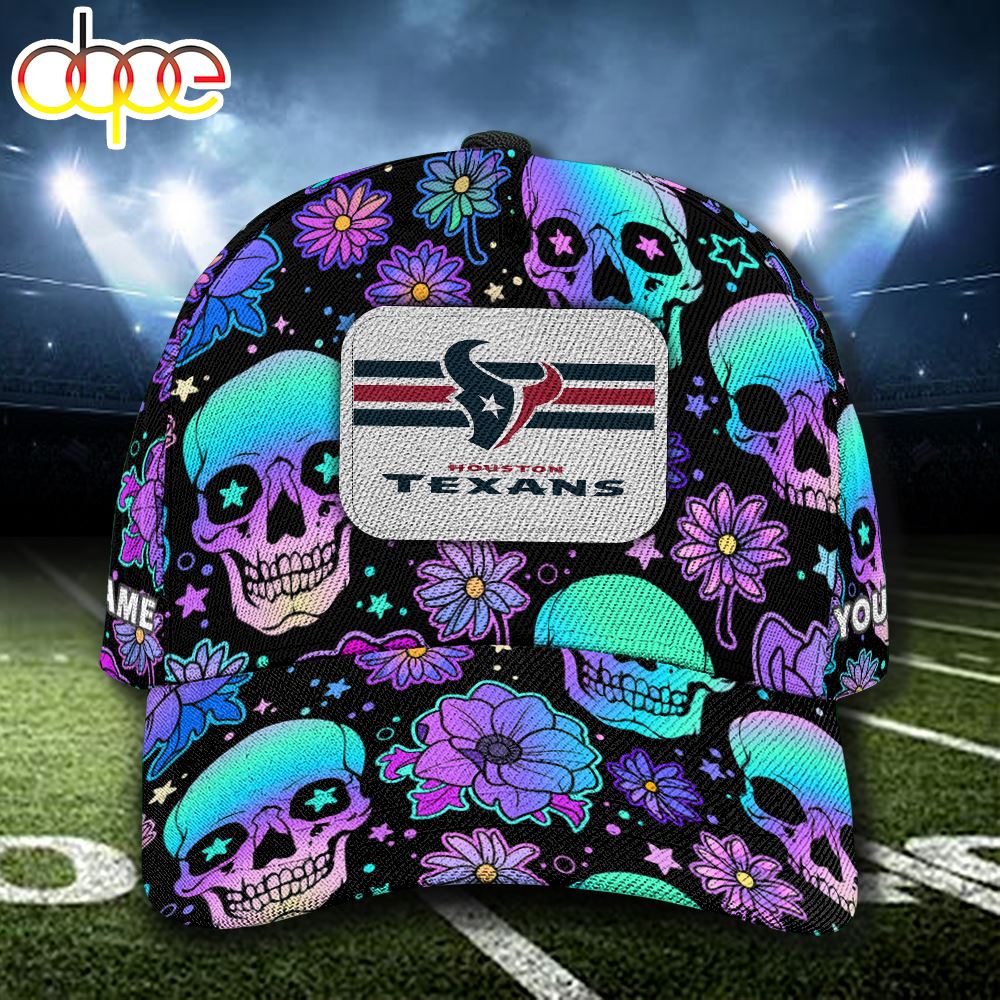 NFL Houston Texans Custom Name Cap Skull