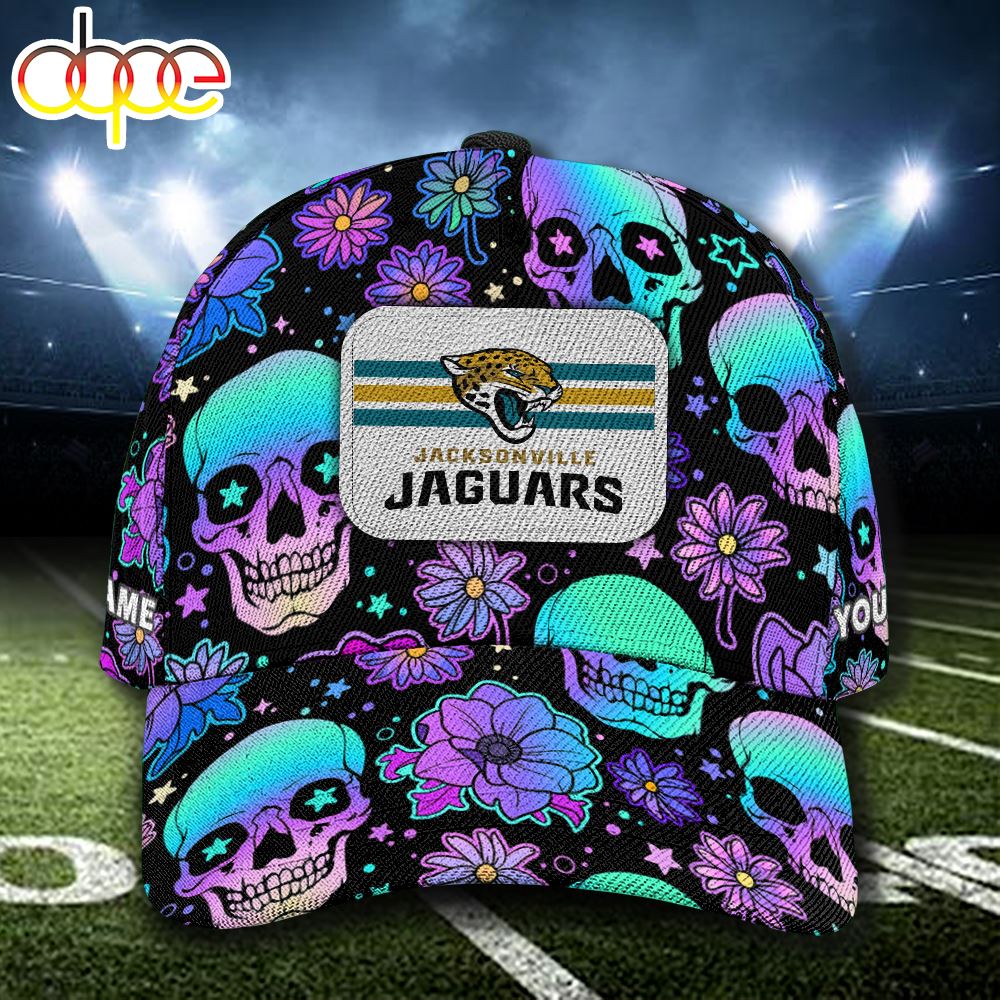 NFL Jacksonville Jaguars Custom Name Cap Skull