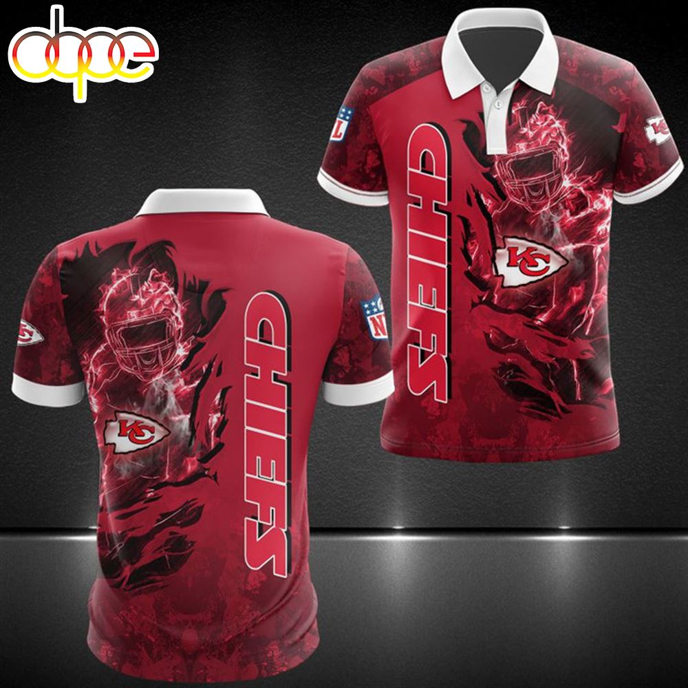 NFL Kansas City Chiefs Red Camo Polo Shirt