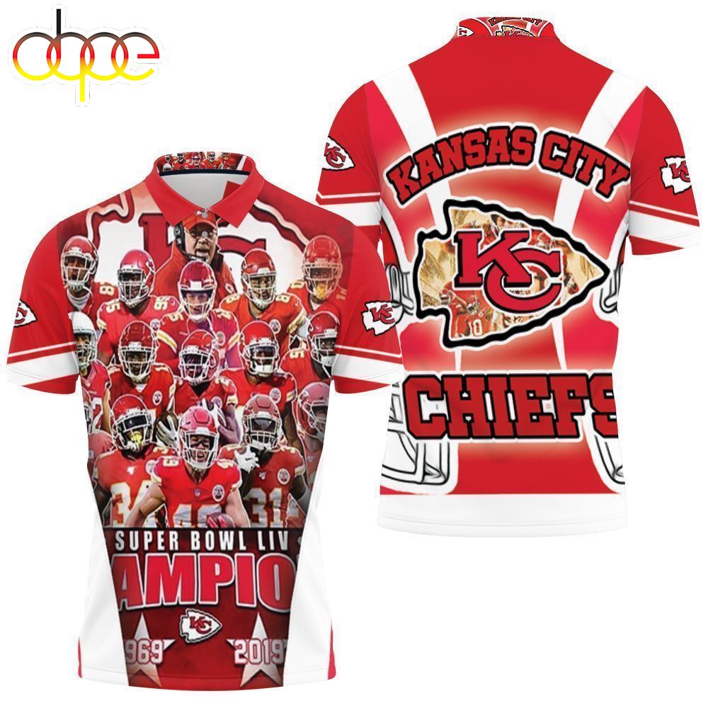 NFL Kansas City Chiefs Super Bowl  Champions Afc West Division For Fans 3d Polo Shirt
