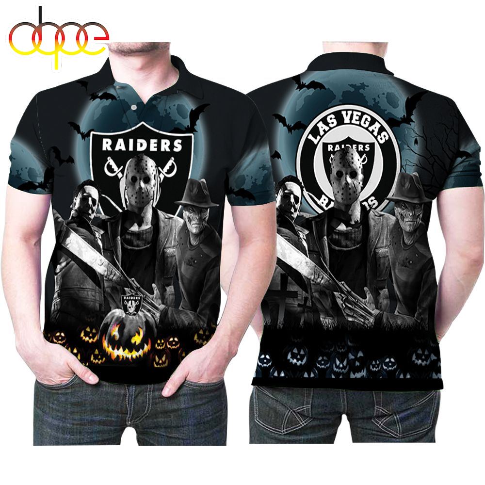 NFL Las Vegas Raiders Jason Voorhees Halloween Polo Shirt