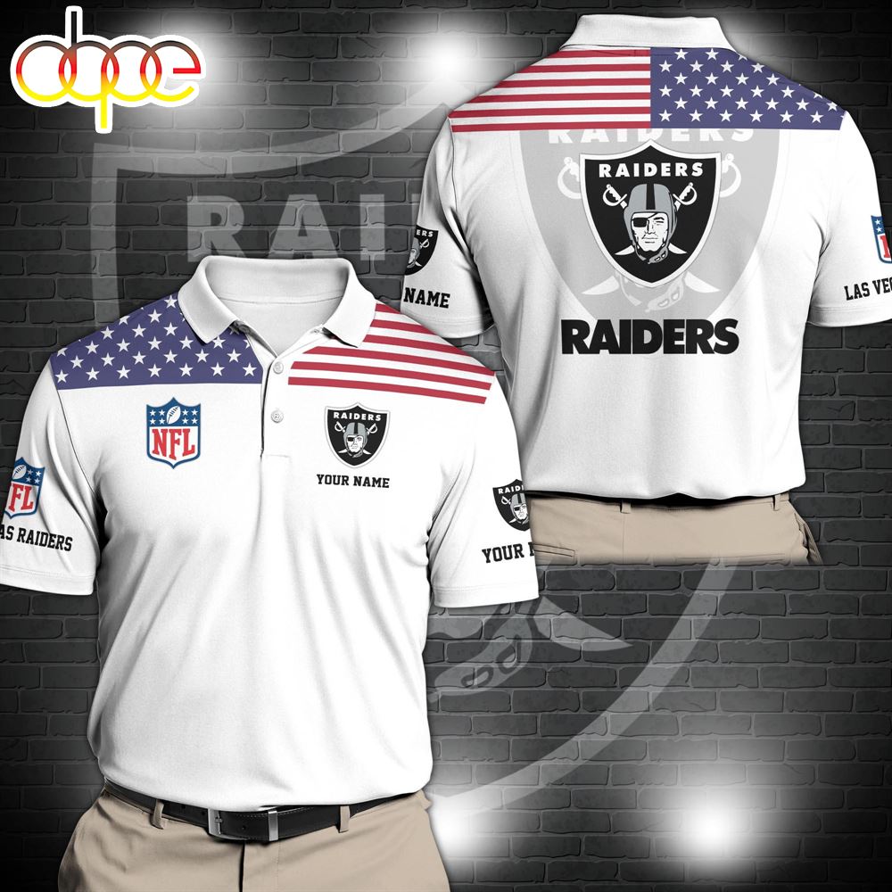 NFL Las Vegas Raiders Sport Polo Shirt Custom Your Name
