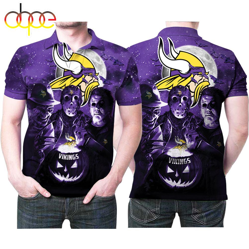 NFL Minnesota Vikings Jason Voorhees Halloween Polo Shirt